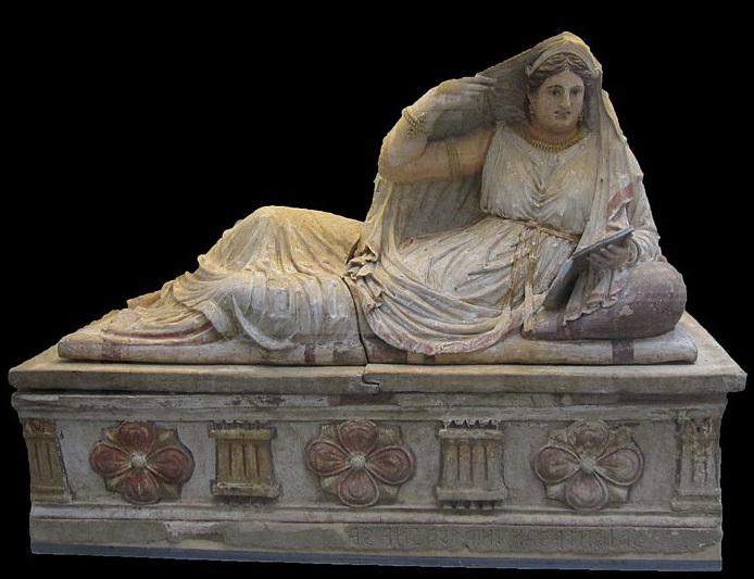 Sarcophagus Seianti Hanunia Tlesnasa ca 150-130 BCE found Poggio Cantarello Chiusi  British Museum London 1887.0402.1